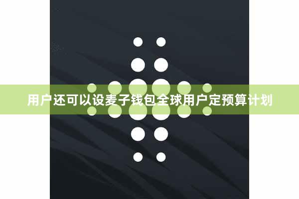 用户还可以设麦子钱包全球用户定预算计划