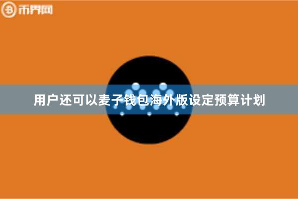 用户还可以麦子钱包海外版设定预算计划